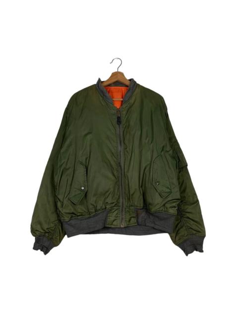 Other Designers Military - Reversible MA1 Flight Jacket Bomber Jacket #0150-C8