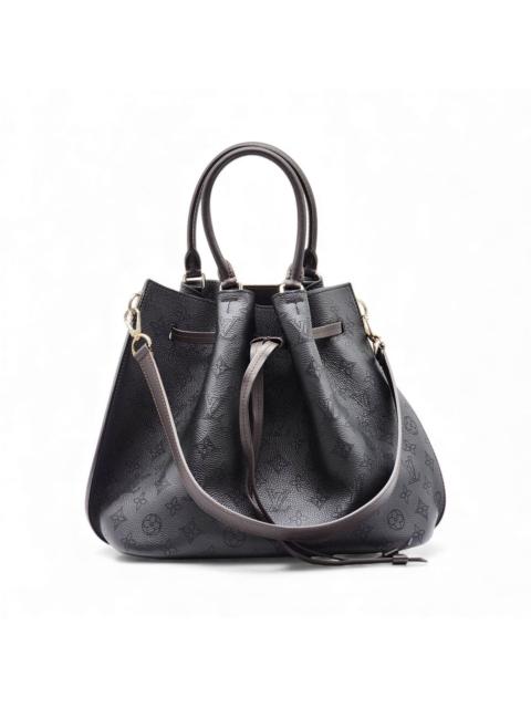 Louis Vuitton Girolata Mahina Leather Black Monogram Bucket Tote Bag