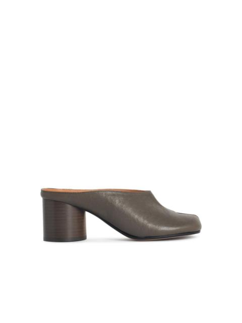 Maison Margiela Maison Margiela 'Tabi Décolleté' Green Nappa Leather Mules Women