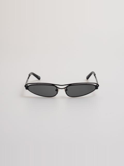 LINDA FARROW Norma Cat Eye Sunglasses in Black