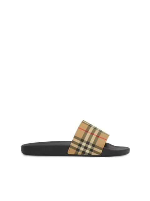 Burberry Vintage check print slides