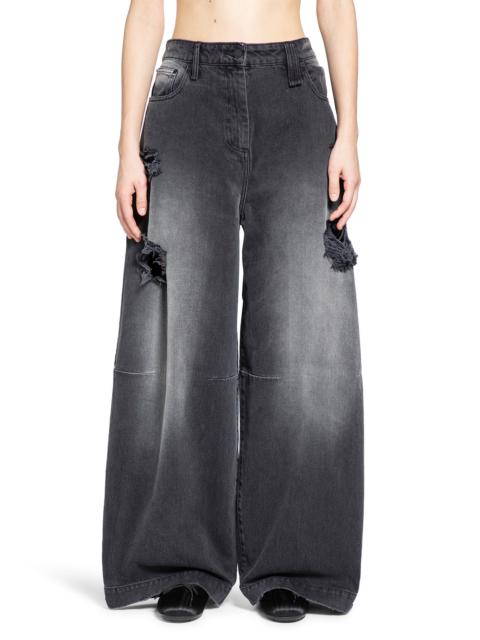 Simone Rocha Distressed Wide Leg Puddle Jeans