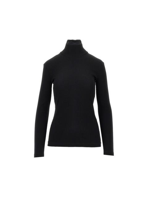Max Mara Max Mara Wool Jersey Turtleneck Top Black