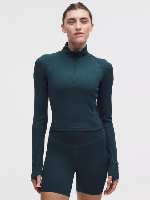lululemon It's Rulu Ribbed Cropped Half Zip *Updated