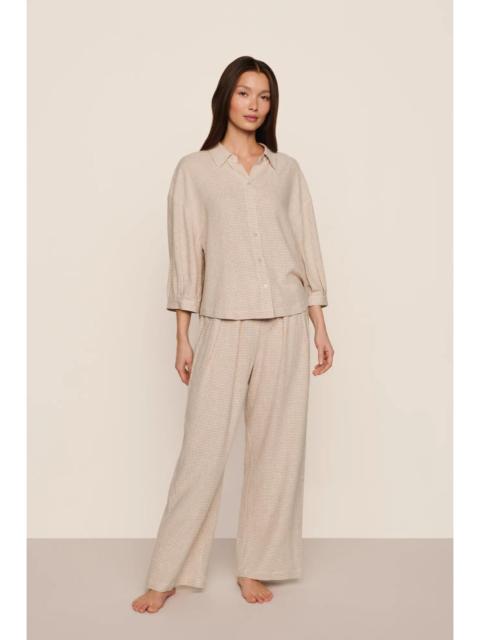 eberjey Linen Blend Relaxed Quarter Sleeve Top