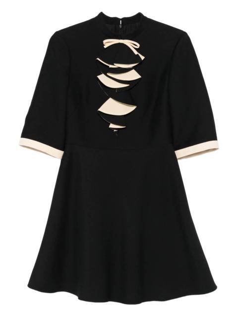 Valentino bow-detailed ruffled mini dress