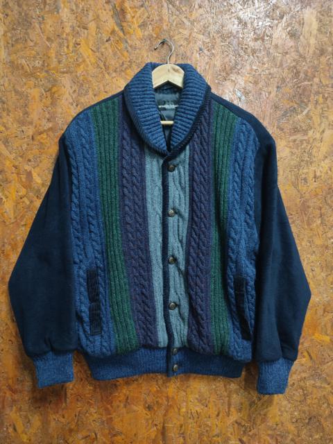 Other Designers Japanese Brand - ArnoldBassini Wool Cable Knit Zipper Jacket