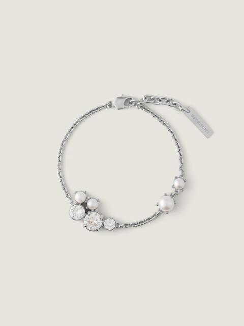 Givenchy CRYSTAL PEARL BRACELET NECKLACE IN METAL, CRYSTALS AND PEARLS