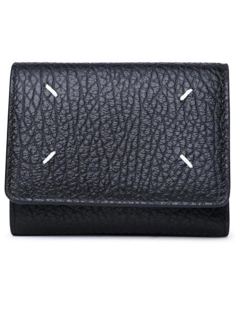 Maison Margiela 'Four Stitches' Black Calf Leather Wallet Women