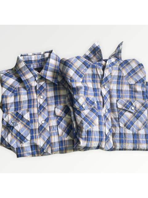 NUMBER (N)INE The High Street Plaid Gold Thread Western Shirt