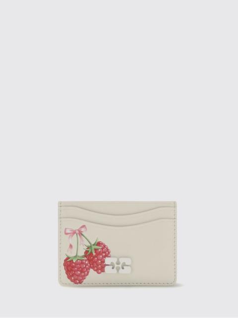 GANNI Ganni Women Bou Card Holder With Raspberry Print