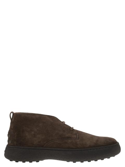 Tod's Men Suede Leather Ankle Boots