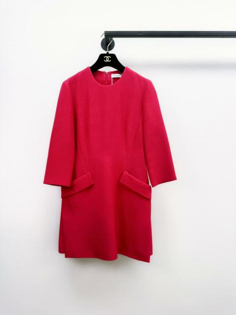 Dior Dior wool and silk dress in red