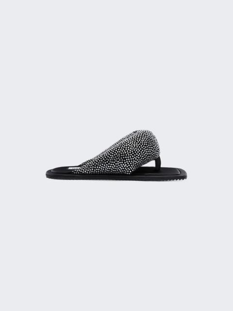 Indie Max Flat Thong Black And Crystal