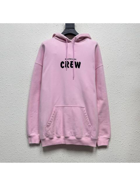BALENCIAGA Balenciaga Pink Logo Hooded Sweater