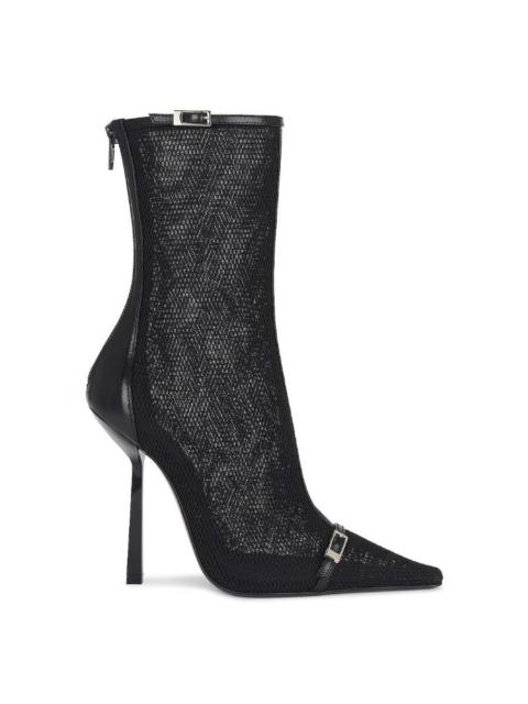 SAINT LAURENT Saint Laurent Oxalis Mesh Pointed-Toe Bootie