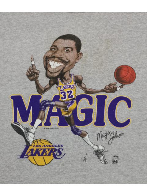 Other Designers Vintage - Vintage Rare Magic Johnson Lakers Tee Stitches Rodman Jordan