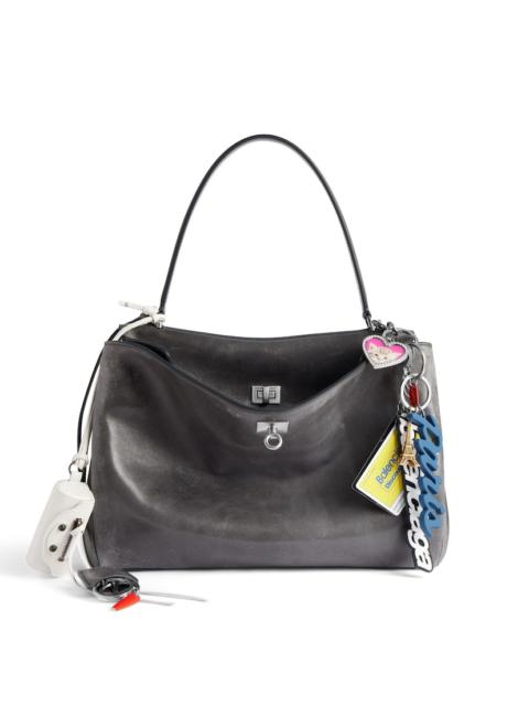 BALENCIAGA Women's Rodeo Handbag Medium With Charms in Grey