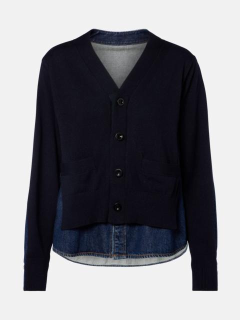 sacai Cotton-blend cardigan