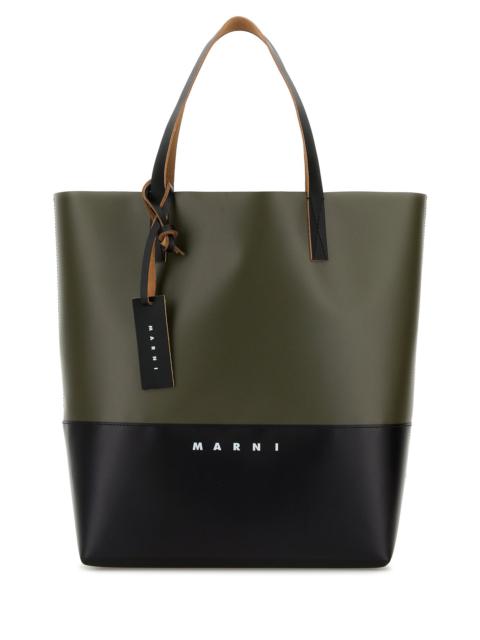 Marni Two-tone canvas shopping bag
