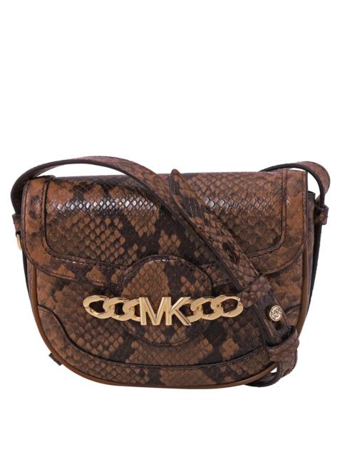 MICHAEL KORS Michael Kors Snakeskin Effect Saddle Crossbody Bag