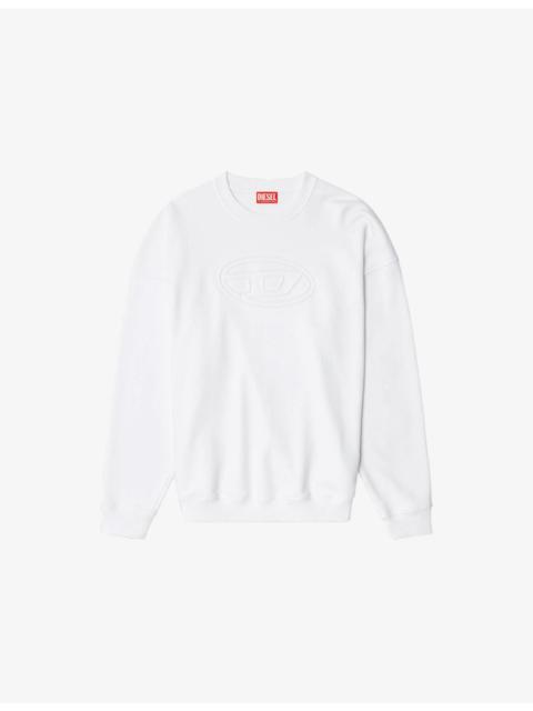 Diesel S-Mart-Bigoval Brand-Embossed Cotton-Jersey Sweatshirt