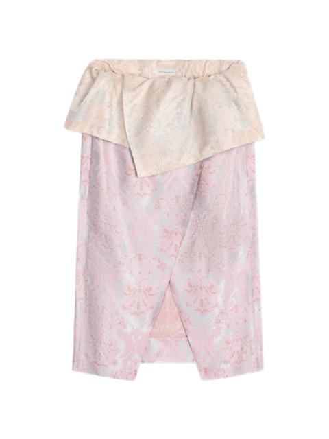 jacquard midi skirt
