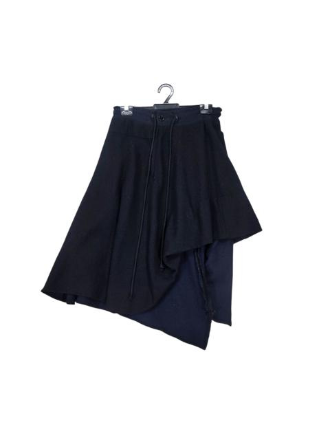 Yohji Yamamoto Yohji Yamamoto Y's Asymmetric Laine Wool Skirts