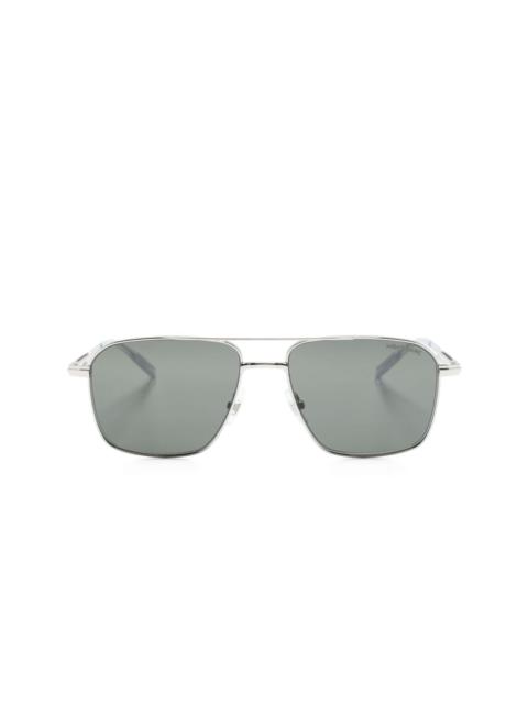 Montblanc LOGO-PLAQUE SQUARE-FRAME SUNGLASSES