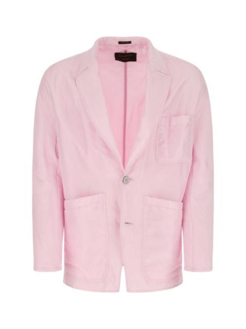 ZEGNA MAN Pastel Pink Silk Padded Blazer