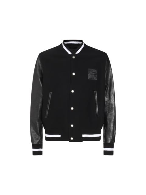 Givenchy Black Wool Leather Jacket
