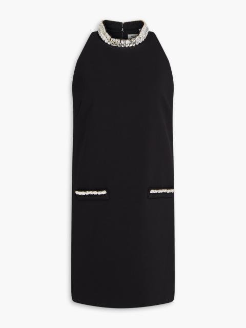 Sandro Crystal-embellished crepe mini dress