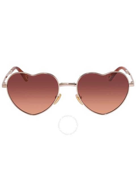 Chloé Chloe Milane Red Gradient Heart Ladies Sunglasses CH0071S 003 59