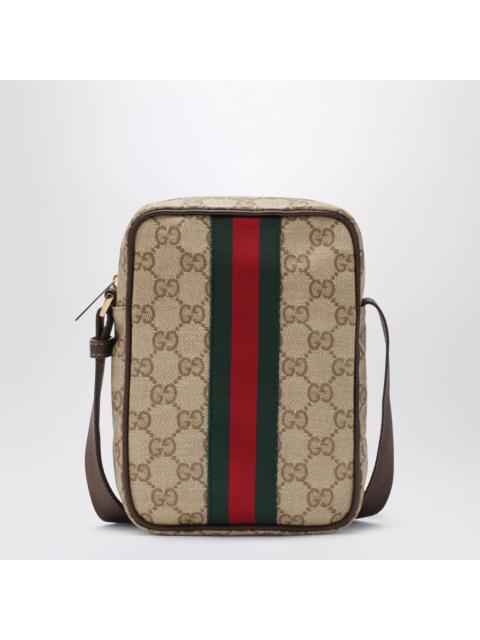 GUCCI Gucci Mini Gg Bag With Web Stripe In Sand Beige Coated Fabric Men