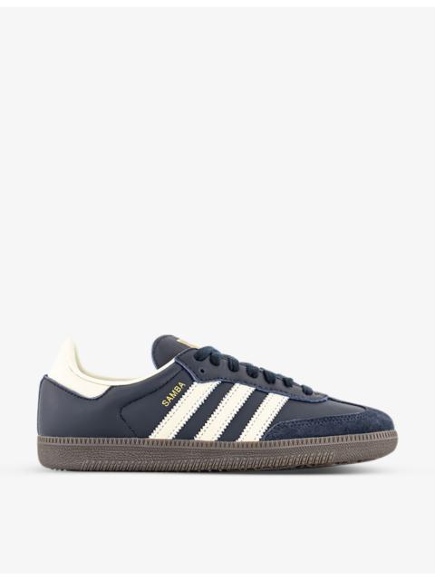 adidas Samba OG logo-print leather low-top trainers