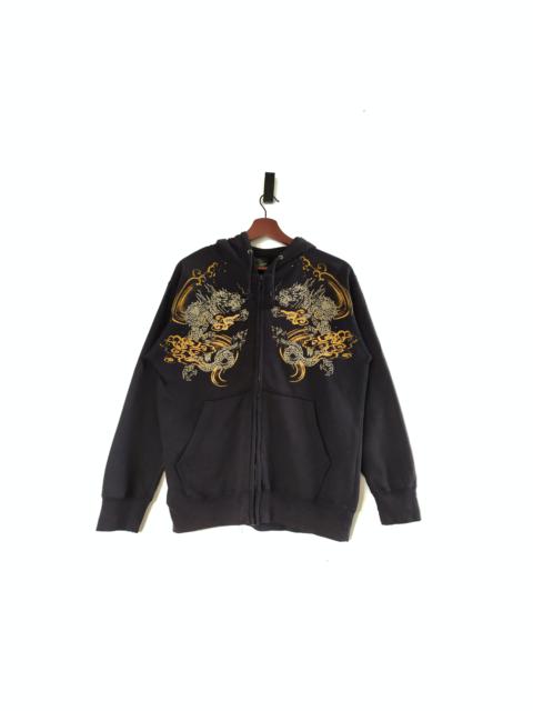 Other Designers Japanese Brand Sukajan Dragon Fullzip Hoodie Sweatshirt