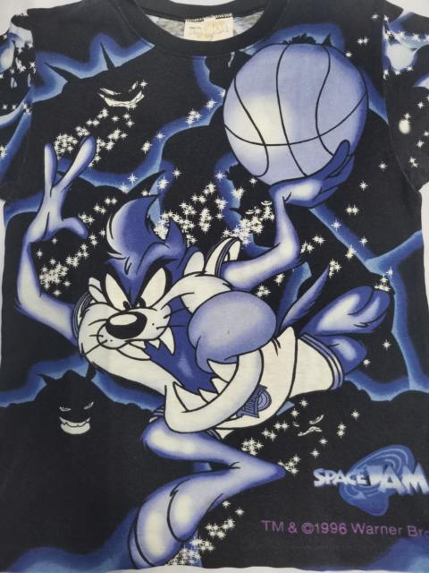 Other Designers Vintage - Vintage Space Jam Tazmania 1996 OverPrint Tee Kids