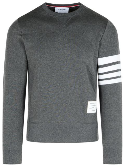 Thom Browne Thom Browne '4 Bar' Dark Grey Cotton Sweatshirt