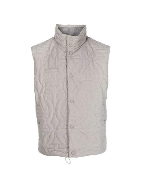 FERRAGAMO Ferragamo Quilted Funnel Neck Gilet