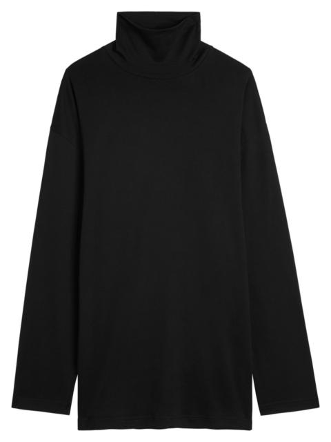 Lemaire Lemaire Mock-neck Cotton and Silk-blend top