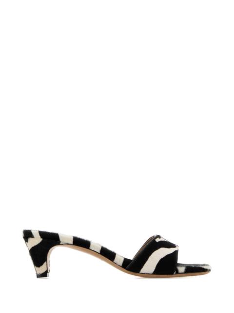 FERRAGAMO Salvatore Ferragamo Women Printed Calf Hair Tatiana 40 Mules