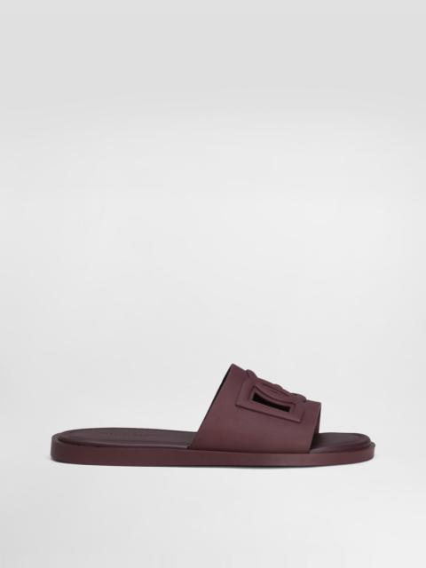 Rubber beachwear slides