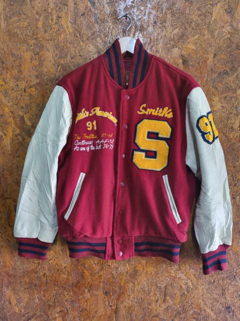 Other Designers Varsity - Smith American Vintage Varsity Jacket Leather Sleeve