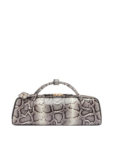 Alaïa Snake-Print Le Teckel Leather Clutch