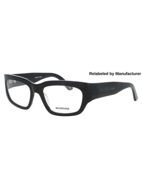 BALENCIAGA Balenciaga Ladies Black Rectangular Eyeglass Frames BB0334O00154R