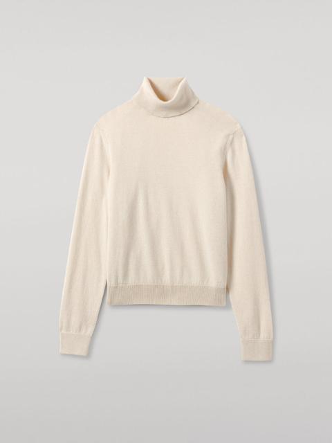 Johnstons of Elgin Classic Cashmere Cream Roll Neck Jumper