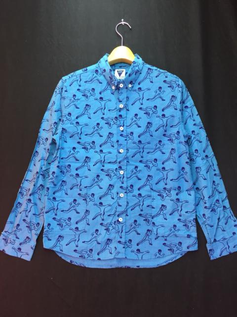Other Designers Japanese Brand - Go Slow Caravan Brucee Lee Style Full Print Shirt