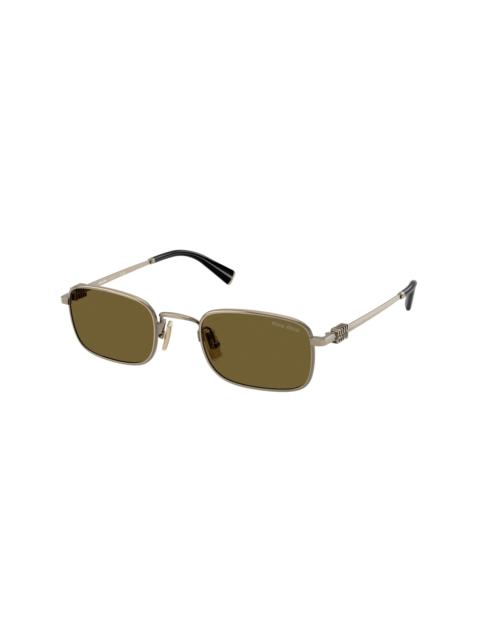 Miu Miu Miu Miu Brown Rectangular Ladies Sunglasses MU A53S 26C09Z 49