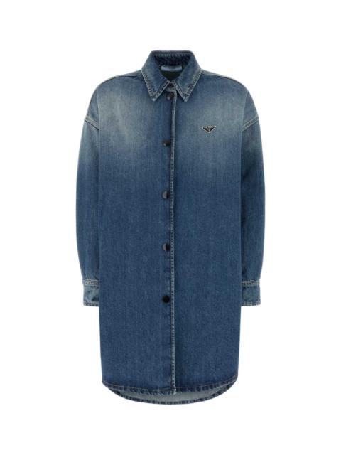 Prada Prada Women Denim Oversize Shirt