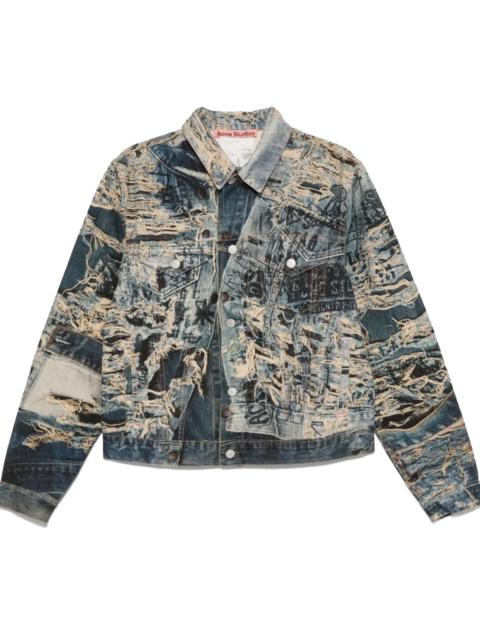 Acne Studios Torn Scribble Denim Jacket "Blue"